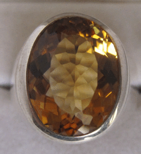 Shah Gems Women's Natural Citrine <b>Crystal</b> <b>Ring</b> 925 Sterling Silver - Product Image 1