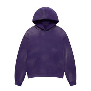 Sweat à capuche délavé à l'acide bon marché pour hommes facile à porter en coton mélangé doux anti-rides anti-boulochage sweat à capuche délavé à l'acide pour hommes 2026 - Product Image 1