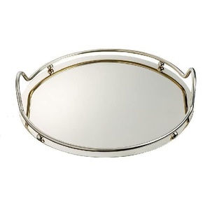 Plateau élégant en cuivre plaqué, plateau de service en métal, plateau élégant pour boissons et en-cas à des fins décoratives - Product Image 6