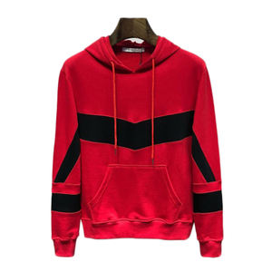 แจ็กเก็ตขนแกะของผู้ชายเสื้อมีฮู้ดสีตัดกันน้ำหนักเบาสเวตเชิ้ตแฟชั่นบล็อกสี - Product Image 3