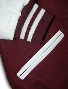 Veste Letterman pour l'hiver et l'automne grande taille avec doublure imperméable en laine et soie veste de baseball universitaire pour hommes vente en gros - Product Image 3