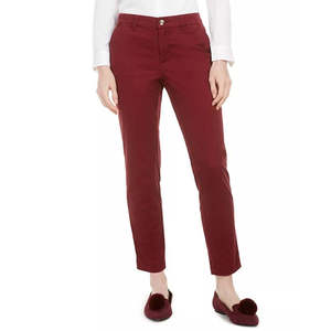 Pantaloni slim alla caviglia da donna Maison Jules, neri, a vita media, stile a matita, taglia XL, traspiranti, con decorazioni a bottoni, alla moda - Product Image 1