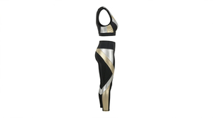 Ensemble de yoga grande taille pour femme, motif uni, séchage rapide, soutien-gorge de sport et leggings taille mi-haute, 2 pièces, vêtements de fitness et d'entraînement - Product Image 3
