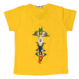 Boys <b>Half</b> <b>Sleeves</b> <b>T</b>-<b>Shirt</b> - Yellow - Product Image 1