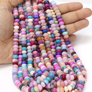 Perles Rondelles en Quartz Arc-en-ciel Multicolore, Pierres Précieuses de Qualité AAA pour Bijoux et Artisanat (7-8mm) Fil de 16 Pouces - RadhikaGemsnBeads - Product Image 5