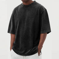T-shirt en jersey uni de haute qualité, personnalisable avec logo, sérigraphié, coupe classique, pour homme, style vintage, lourd, respirant et écologique