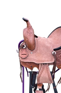 Juego de tachuelas de cuero genuino de primera calidad, monturas de carreras occidentales e inglesas para montar a caballo - Product Image 2