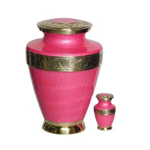 Urnas de cremación de latón modernas de alta calidad, Peltre grabado y acabado de Color verde para cenizas humanas, suministros funerarios de Metal - Product Image 3