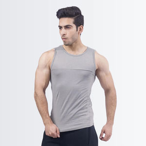 OEM High-Quty Cotton <b>Tank</b> <b>Top</b> <b>for</b> <b>Men</b> Best Design Gym Fitness Wear <b>for</b> Workout and Bodybuilding Solid Color Breathable - Product Image 1