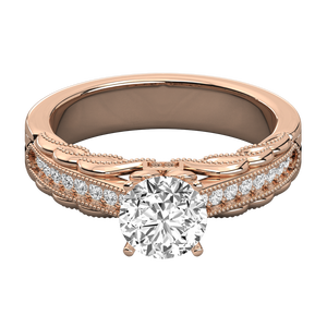 Anillo Solitario de Oro de 14K para Mujer con Diamante Cultivado en Laboratorio - Product Image 2