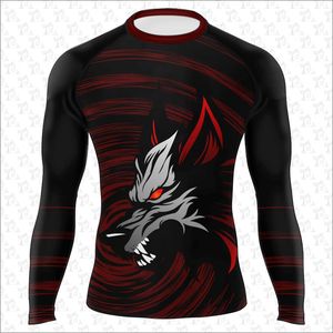 Sublimación personalizada de impresión de los hombres al aire libre Rash Guard mangas largas transpirable poliéster Spandex Material - Product Image 3