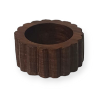 Chic manguier bois rond de serviette fabriqué à la main classique décor à la maison meilleur prix vaisselle Logo personnalisé bois artisanat boîtes en bois signes muraux