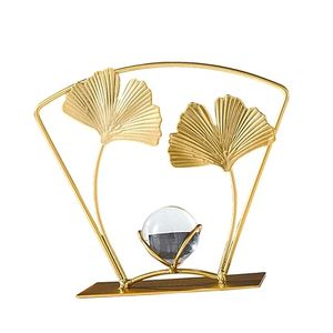 Luz de té de metal de hierro acabado en oro con diseño de hoja más reciente - Product Image 2