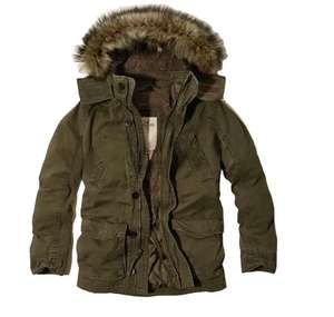 Parkas d'automne pour hommes, taille moyenne, respirants, coupe-vent, en toile, col montant, logo frontal, vêtements d'extérieur chauds - Product Image 6