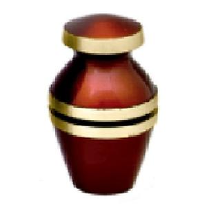 High Quality Brass Cremation <b>Keepsake</b> Urns With Gold Band And Brown Color Finished Metal Funeral Urns <b>For</b> Human <b>Ashes</b> - Product Image 5