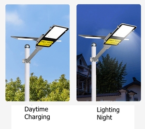 Lampe <span class=keywords><strong>solaire</strong></span> de rue LED à panneau mono TOP de haute qualité en aluminium super lumineux 5054 LED 500W 400W 300W, étanche, bornes XT60 - Product Image 5