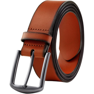 Costume d'affaires de luxe réglable en cuir véritable avec ceinture en acier pour hommes pour OEM de boucle du Pakistan - Product Image 6