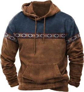 เสื้อฮู้ดผ้าฝ้ายระบายอากาศสำหรับผู้ชายเสื้อมีฮู้ดพิมพ์ซับลิเมชันสไตล์สตรีทแวร์ออกแบบตามสั่ง - Product Image 1