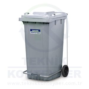 ถังขยะพลาสติก240L พร้อมแป้นเหยียบสีเทาผลิตภัณฑ์ที่ดีที่สุด - Product Image 3