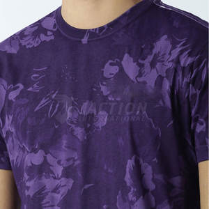 Camisetas de sublimación para hombre de calidad superior 100% algodón transpirable ajuste holgado patrón sólido impreso al por mayor - Product Image 5