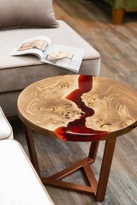 APPORTER ET DU BOIS Meilleure qualité Mobilier de maison de luxe Bois de noyer massif Restaurant Salle à manger Café Rivière Cuisine Époxy - Product Image 4