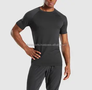Rush Men's High Street Gym Wear T-Shirt Anti-Wrinkle Quick Dry Compressed Jersey for Pushing Limits Breaking Barriers