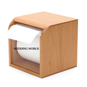 Porte-serviettes en acacia en bois forme carrée porte-mouchoirs faits à la main hôtel et Restaurant Ware porte-serviettes en bois fantaisie - Product Image 4