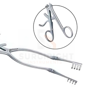 Adson ที่ดึงรั้งเข็มสแตนเลสสตีลแบบใช้ซ้ำได้, ที่ใส่เข็มสำหรับผ่าตัดแบบแมนนวลใช้ซ้ำได้เครื่องมือที่มีความสูง - Product Image 5