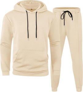 ชุดวอร์มกีฬาฤดูหนาวใหม่ ผ้าฝ้าย 100% ระบายอากาศได้ดี ผ้าฟลีซหนานุ่ม มีฮู้ด สำหรับผู้ชาย ชุดเซ็ต-ออกแบบได้ตามต้องการ ขายส่งคุณภาพสูง - Product Image 1