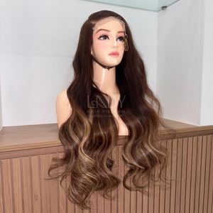 Peluca de Cabello Humano Vietnamita 100% Natural de Alta Calidad, Peluca con Frente de Encaje, Cabello Ondulado - Product Image 4