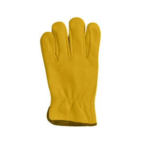 Venta al por mayor cuero de vaca personalizar Logo Heavy Duty cuero conductor guantes mano protección hombres Real sólido cuero guante para hombres - Product Image 6