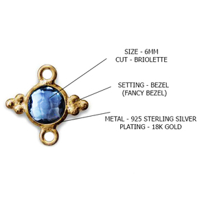 Venta caliente 4mm pequeña forma de Prehnita colgante joyería de moda oro Vermeil 925 plata esterlina piedra natal rodio plateado encantos - Product Image 3