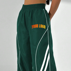 New Arrived 2025 <b>Women's</b> Customised <b>Winter</b> Sweatpants Flared Oversized High Quality Polyester/Cotton Fleece Baggy <b>Trouser</b> - Product Image 5