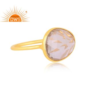 แหวนพลอยอเมทิสต์สีเขียวธรรมชาติชุบทอง18K ดีไซน์ล่าสุดแหวนวางซ้อนกันได้เครื่องประดับจากผู้ผลิต - Product Image 4