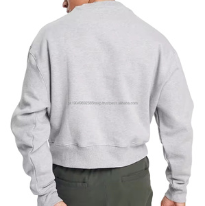 Sudadera de Hombre de Lujo, Personalizada, 100% Algodón, Cuello Redondo, Estilo Informal, Sudadera Corta con Capucha - Product Image 4