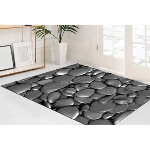 Tapis imprimé moderne : personnalisé, argent, gris, grand, entrée, cadeau, tapis gobelin - Product Image 4