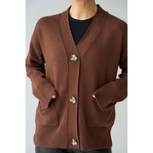 <b>Medium</b> <b>Brown</b> Pocket Cardigan - Product Image 2
