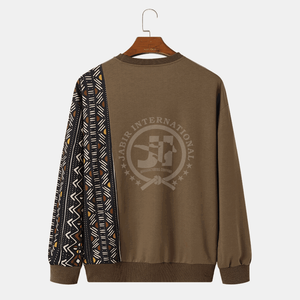 Sudadera de algodón de peso pesado transpirable ecológica de alta calidad para hombres logotipo personalizado bordado cuello redondo invierno - Product Image 2