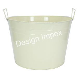Seau à glace antique grand format avec poignées pour champagne, refroidisseur à vin, idéal pour les bars, les fêtes, les restaurants et les événements. - Product Image 4