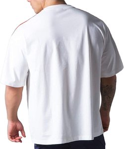 T-shirt vintage oversize à manches courtes 100% coton pour homme Streetwear à col rond avec logo personnalisable - Product Image 5