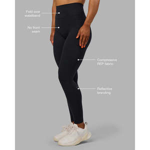 Leggings de Yoga Fusion Ultra High-Rise con Bolsillos, Color Negro Tie Dye Térmico, Talla 3XL - Product Image 2