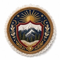 Patch brodé 3D rond original en relief