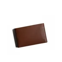 Dompet Kulit Lipat Dua Warna Coklat Tua Premium dengan Perlindungan RFID
