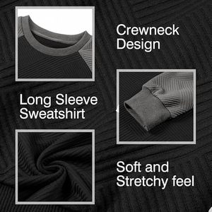 Sweat-shirts à col rond pour hommes, personnalisés en gros, à manches longues, décontractés, pour l'hiver, impression numérique, 100% polyester polaire - Product Image 4