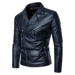 Chaqueta personalizada de nailon/algodón para hombre, transpirable, ecológica, a prueba de viento, cremallera, estilo informal, tela tejida, Parte delantera teñida lisa - Product Image 3