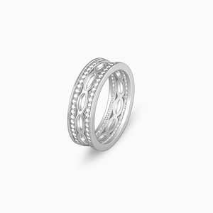 Anillo Jali de plata de alta calidad para hombre, estilo Hip-Hop Vintage, chapado en rodio con bisel de piedras preciosas, joyería elegante - Product Image 3