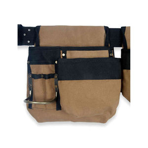 Conception confortable en cuir véritable électricien pochette à outils outil charpentier ToolLow prix bonne qualité en cuir fait à la main grand sac - Product Image 3