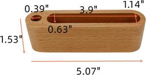 2Pcs Beech Wood Business <b>Card</b> Holder for Office Tabletop <b>Display</b> Business <b>Card</b> <b>Stand</b> for Front Desk with Pen Holder - Product Image 2