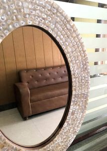 Handmade Modern Floral Pattern <b>Mirror</b> <b>Frame</b> with Mother of Pearl Inlay Wall Decor for Home and Office Use by ARTISAN AURA - Product Image 2