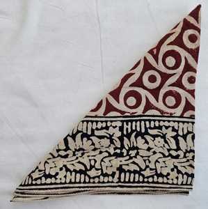 Hand Block Printed Organic Cotton <b>Bandana</b> Scarf <b>Paisley</b> Design - Product Image 3